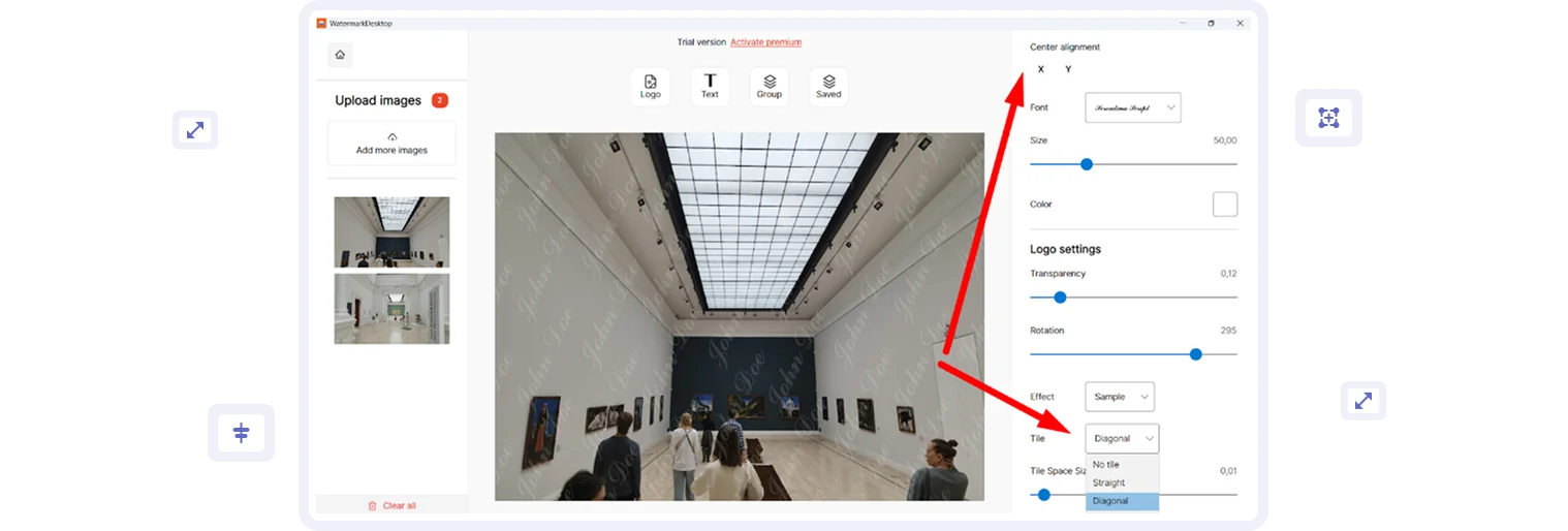 Position your watermark