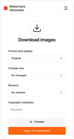 Export high-quality files with watermark